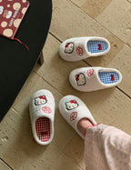 Hello Kitty Fluffy Plush Slippers