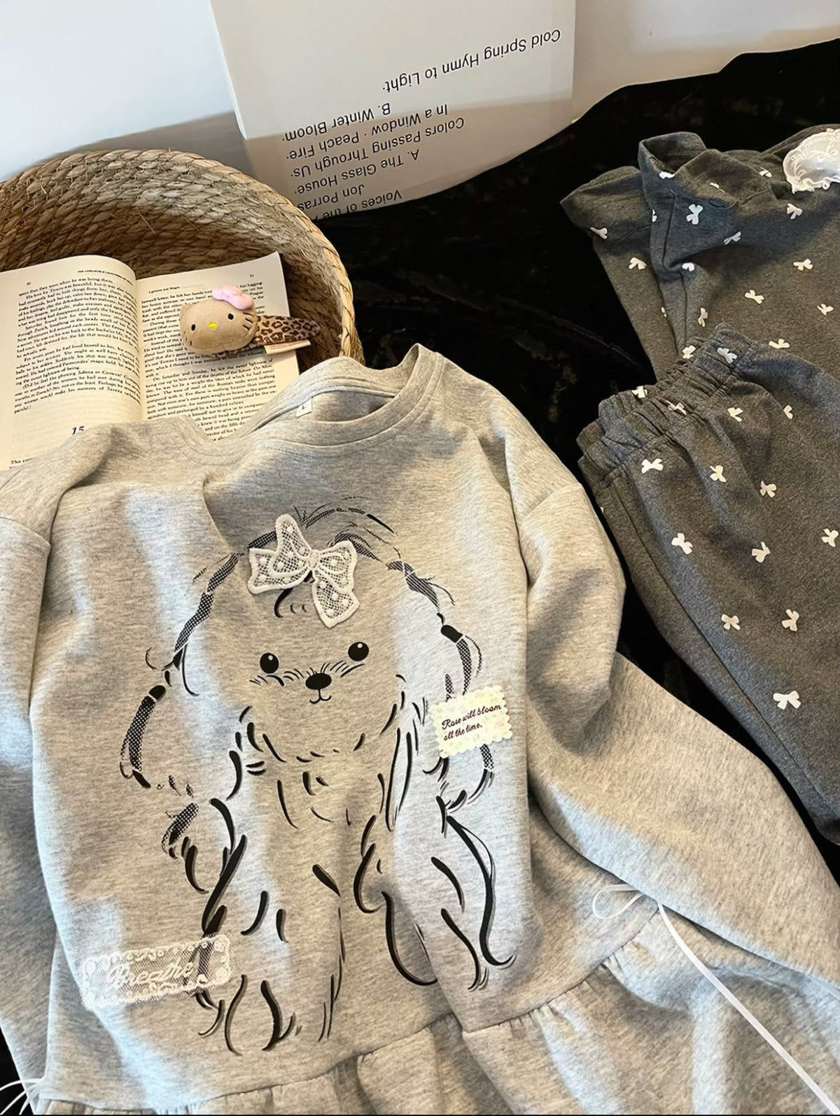 Fluffy Puppy Pajama Set 🐶🎀