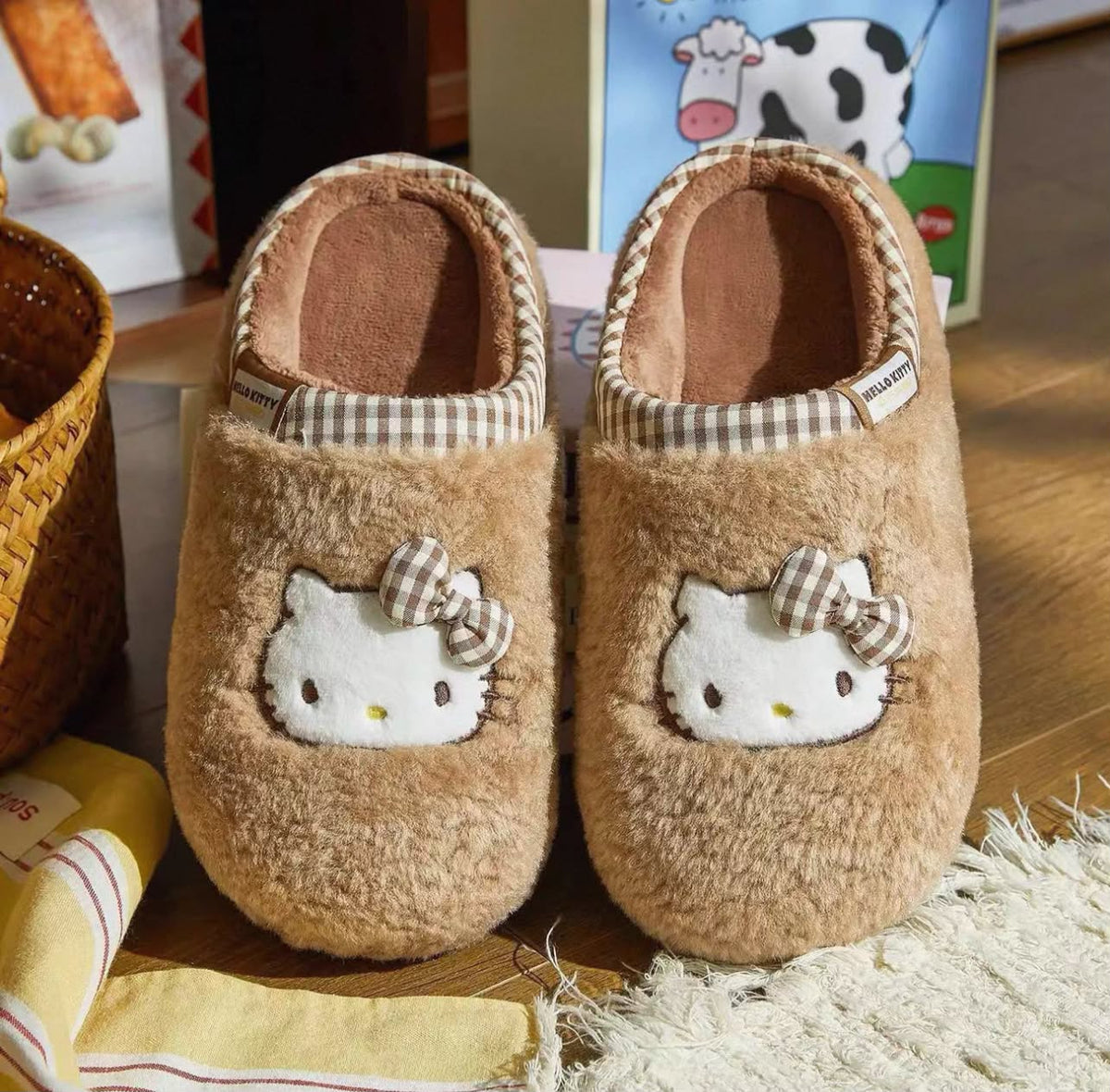 Hello Kitty Plush Winter Slippers 🎀🐾
