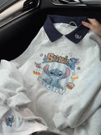 Stitch Story Polo Collar Sweatshirt 💙✨