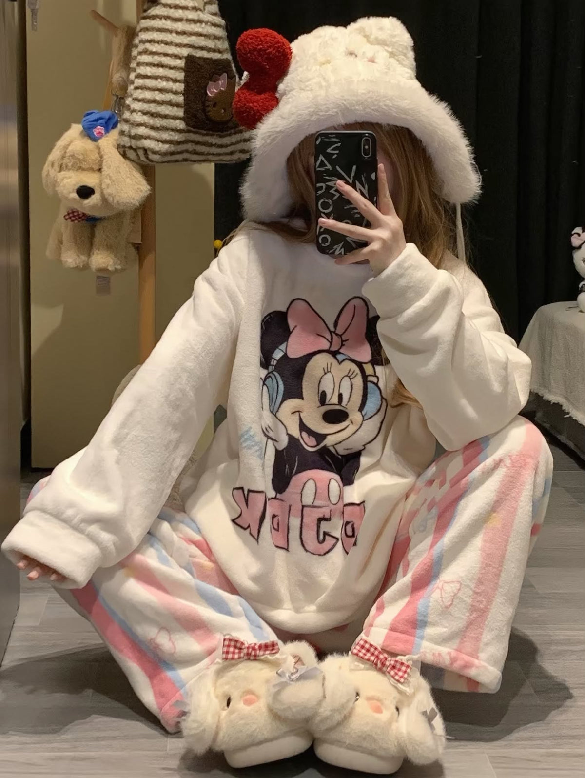 Minnie Mouse Plush Fleece Pajama 🐭🎀