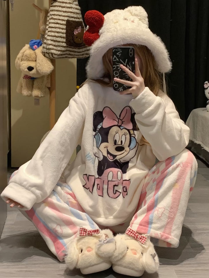 Minnie Mouse Plush Fleece Pajama 🐭🎀