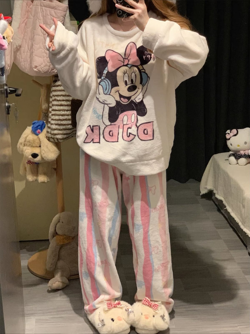 Minnie Mouse Plush Fleece Pajama 🐭🎀