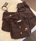 3-Piece Polka Dot Loungewear Set