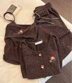 3-Piece Polka Dot Loungewear Set