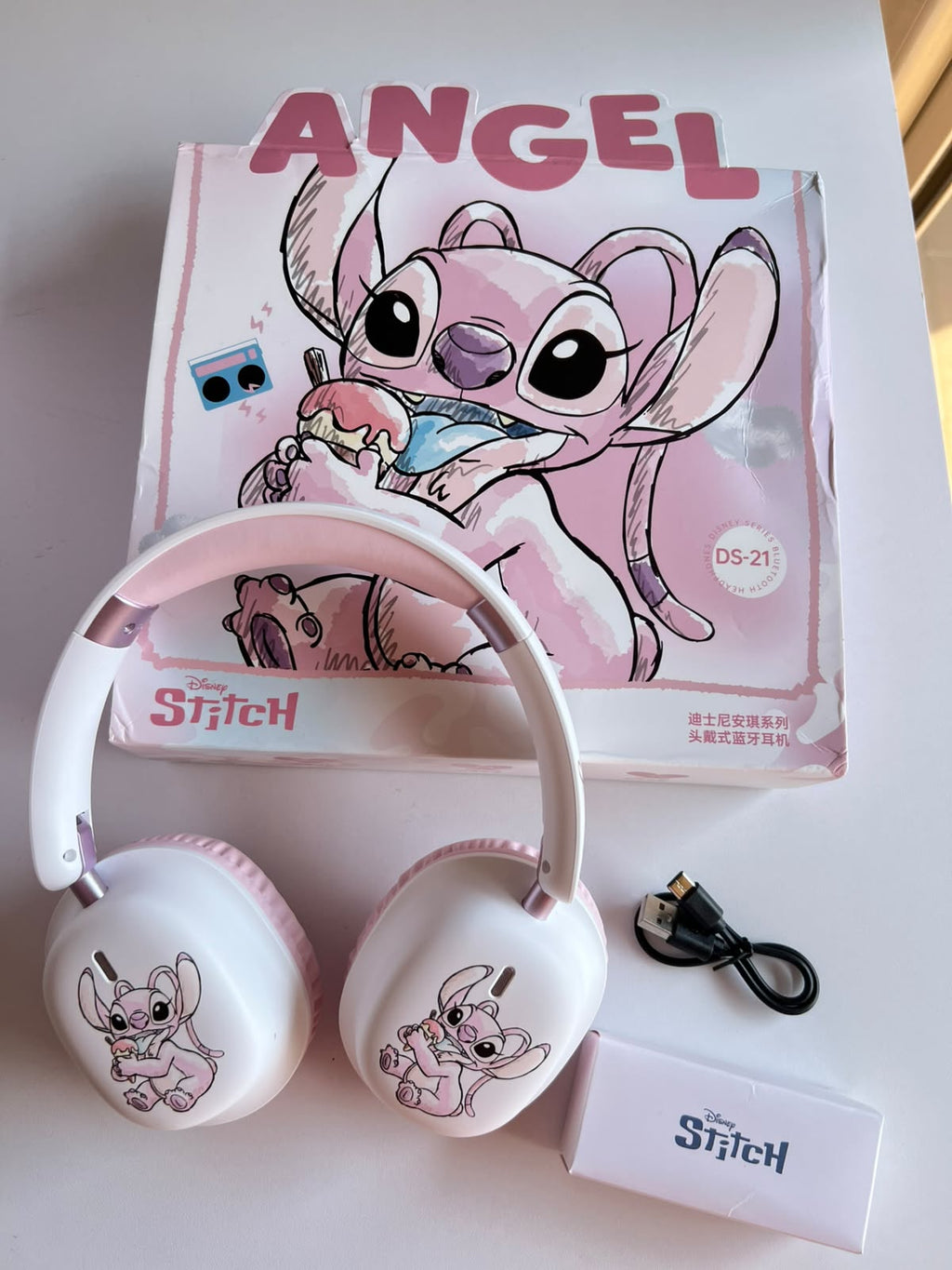 Stitch & Angel 💙🩷 headphones