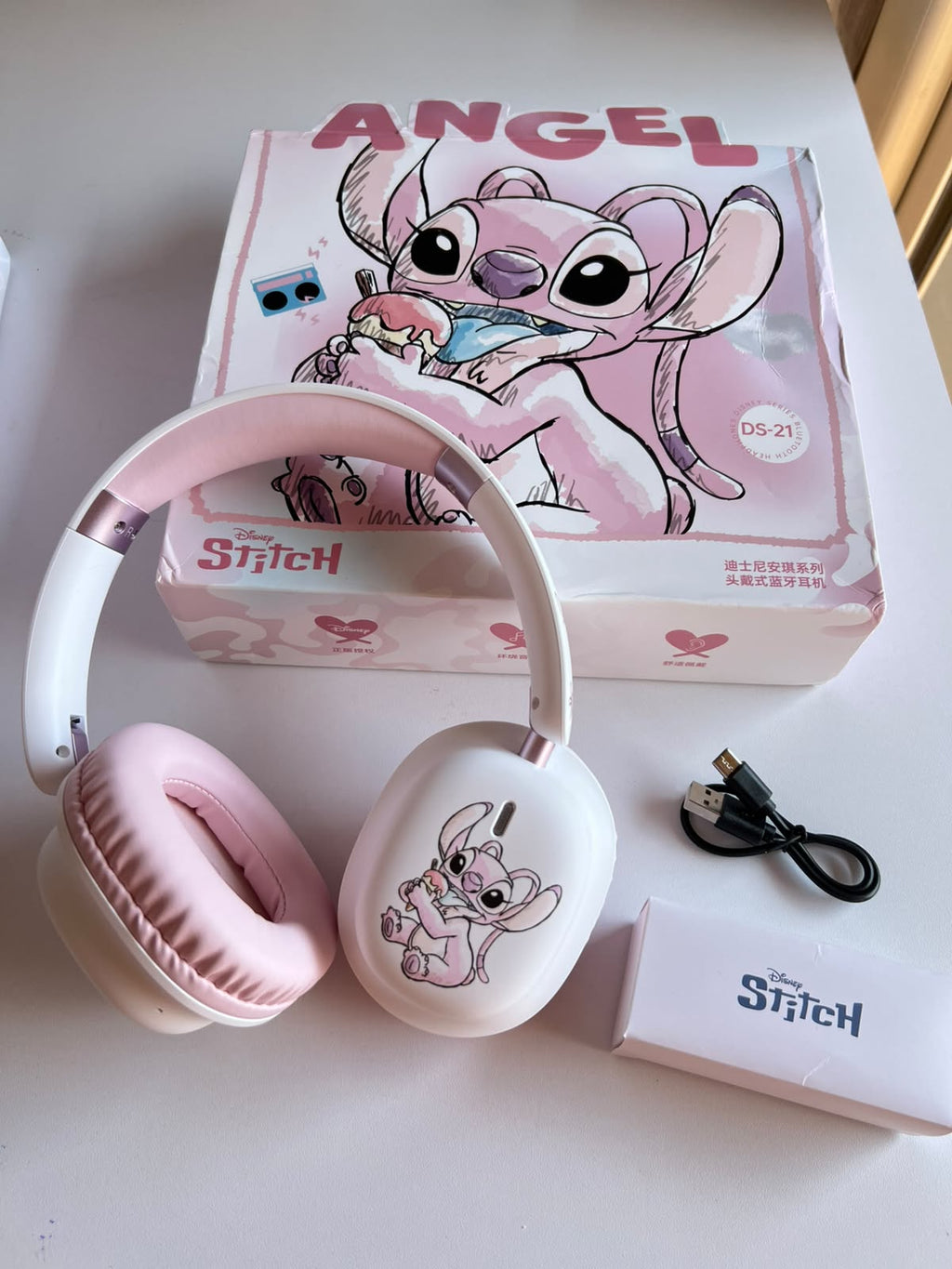 Stitch & Angel 💙🩷 headphones