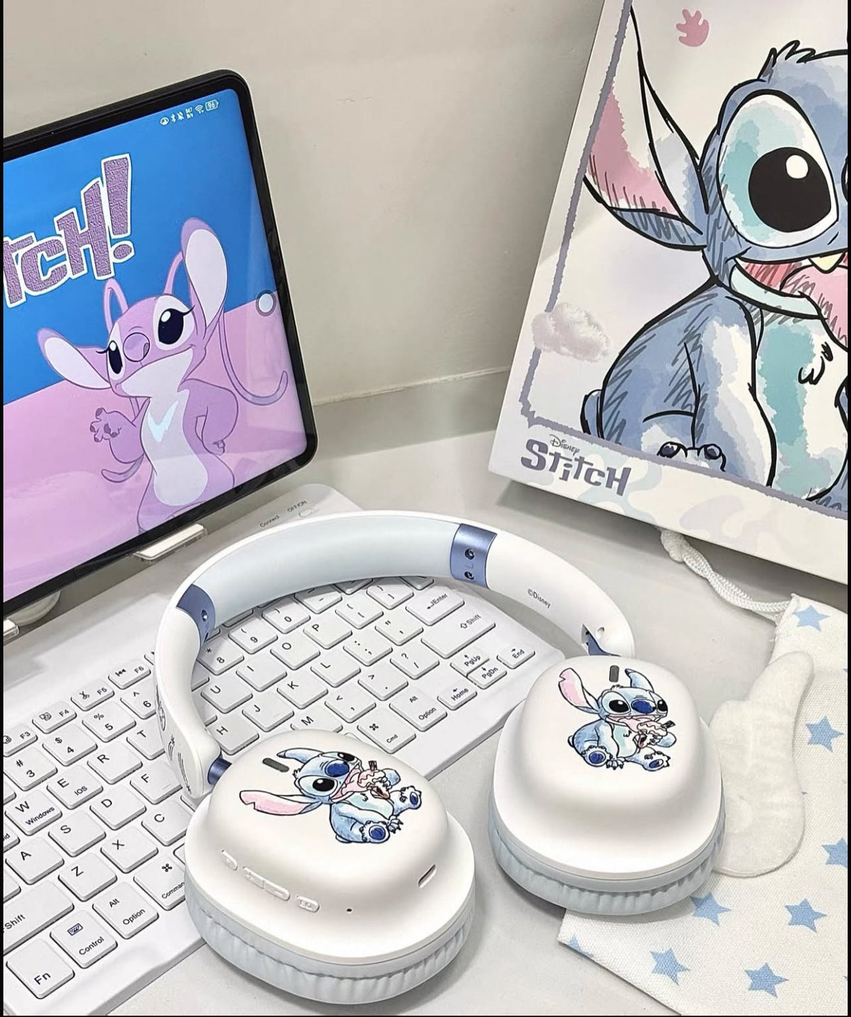 Stitch & Angel 💙🩷 headphones