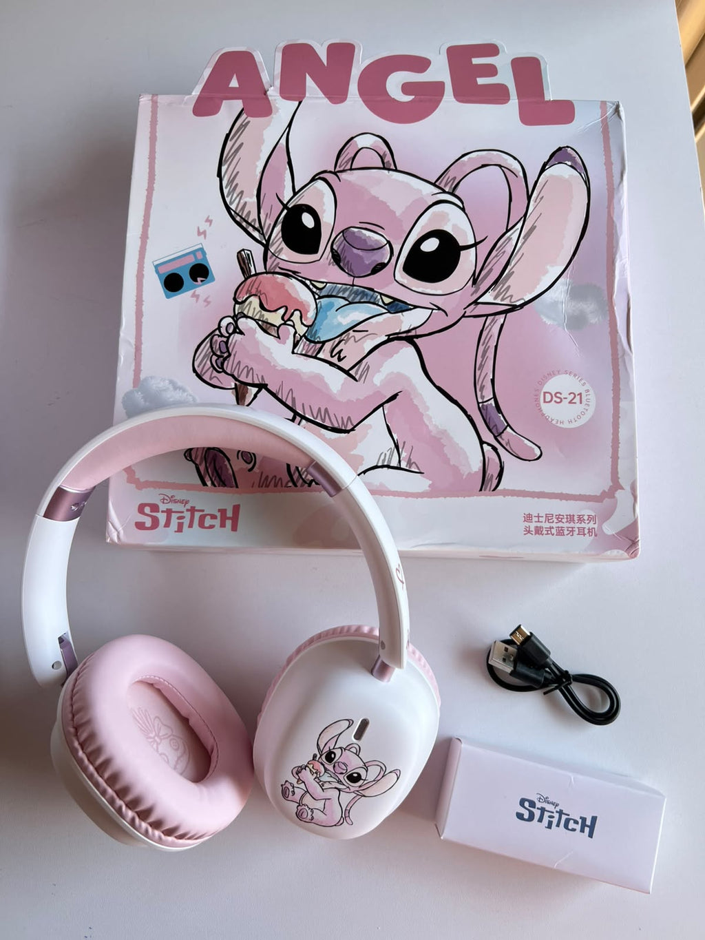 Stitch & Angel 💙🩷 headphones