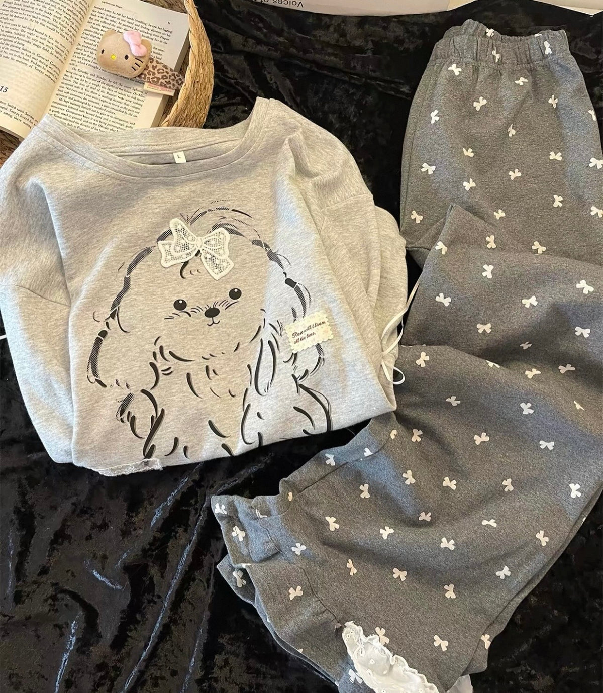 Puppy & Bow Pyjama Set