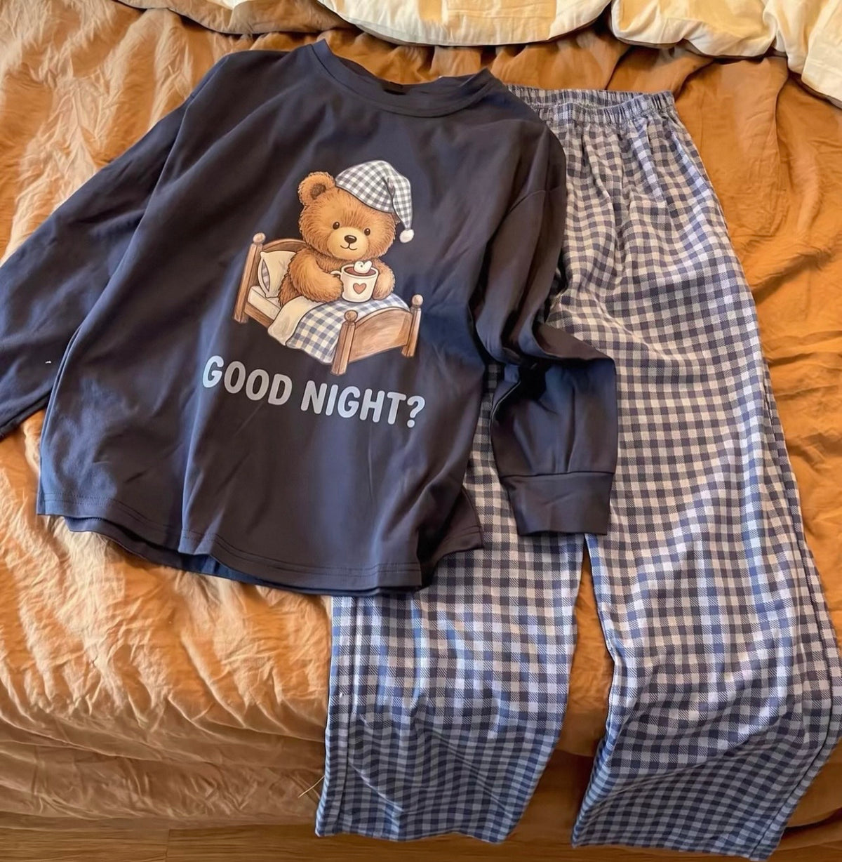 Cozy Navy Bear Pajama 🧸