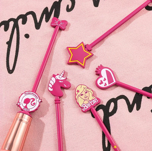 Barbie Pink Makeup Brush & Hand Mirror 🩷