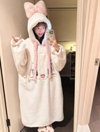 Marie Long Fluffy Fleece Hooded Nightgown / Dress 🎀