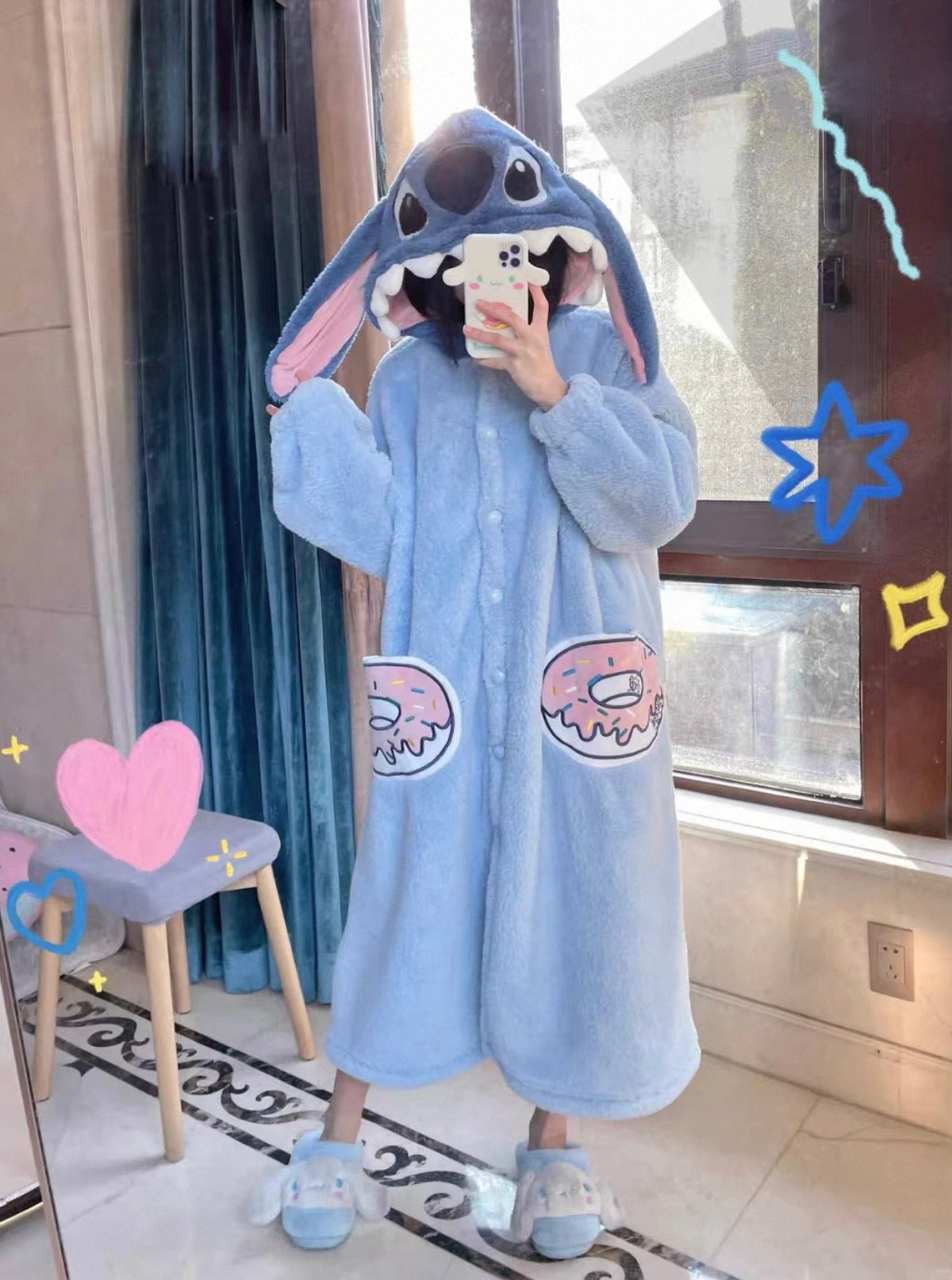 Stitch Plush Hooded Loungewear 💙