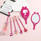 Barbie Pink Makeup Brush & Hand Mirror 🩷