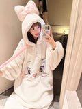 Marie Long Fluffy Fleece Hooded Nightgown / Dress 🎀